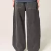 Blugi negri super baggy spalati Blugi negri super baggy spalati