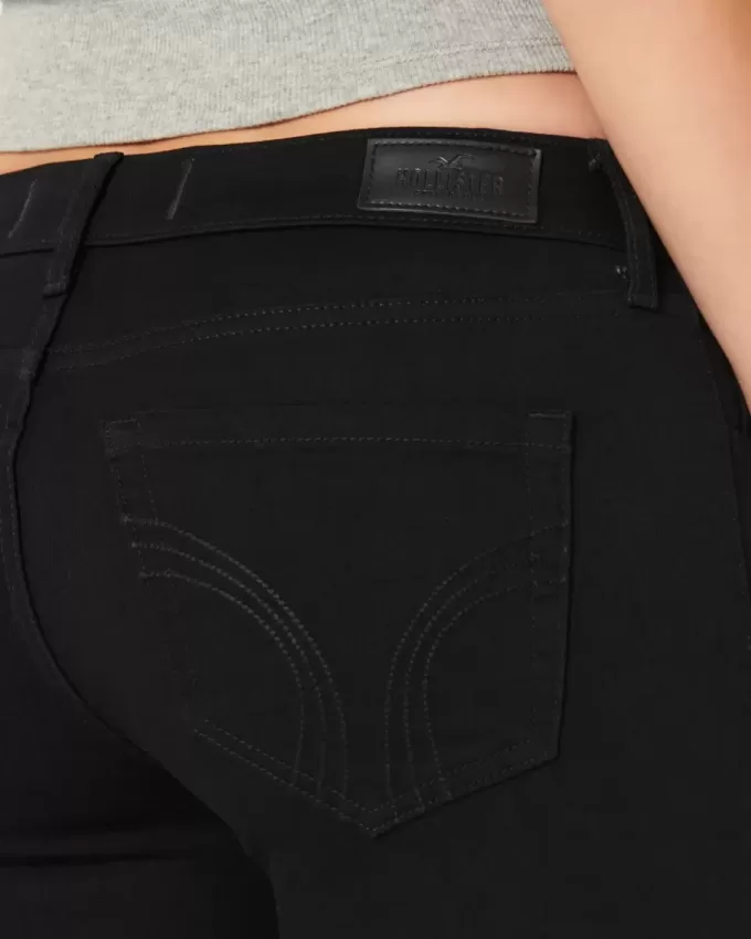 Blugi negri super skinny cu talie joasă Blugi negri super skinny cu talie joasă