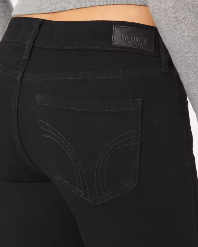 Blugi negri super skinny cu talie joasă Blugi negri super skinny cu talie joasă