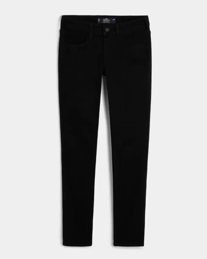 Blugi negri super skinny cu talie joasă Blugi negri super skinny cu talie joasă