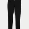 Blugi negri super skinny cu talie joasă Blugi negri super skinny cu talie joasă