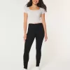 Blugi negri super skinny cu talie înaltă Blugi negri super skinny cu talie înaltă