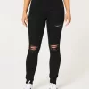 Blugi negri super skinny cu talie înaltă Blugi negri super skinny cu talie înaltă