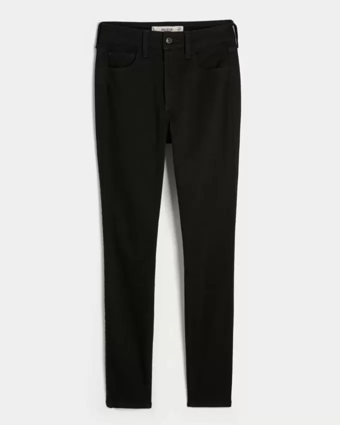 Blugi negri super skinny cu talie înaltă Blugi negri super skinny cu talie înaltă