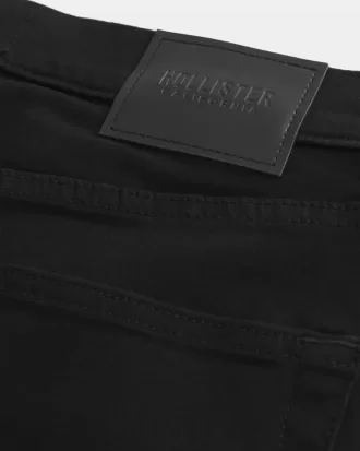 Blugi negri super skinny fără decolorare