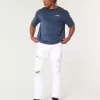 Blugi skinny atletici albi Blugi skinny atletici albi
