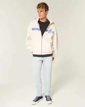 Blugi skinny atletici cu spalare usoara