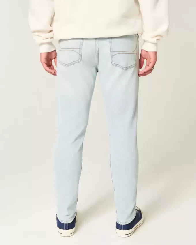 Blugi skinny atletici cu spalare usoara Blugi skinny atletici cu spalare usoara