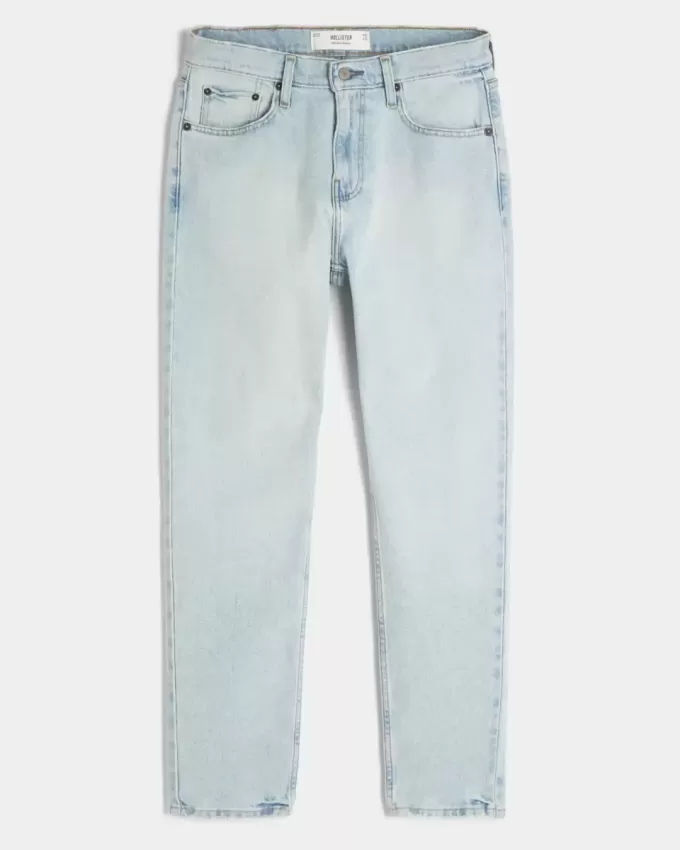 Blugi skinny atletici cu spalare usoara Blugi skinny atletici cu spalare usoara