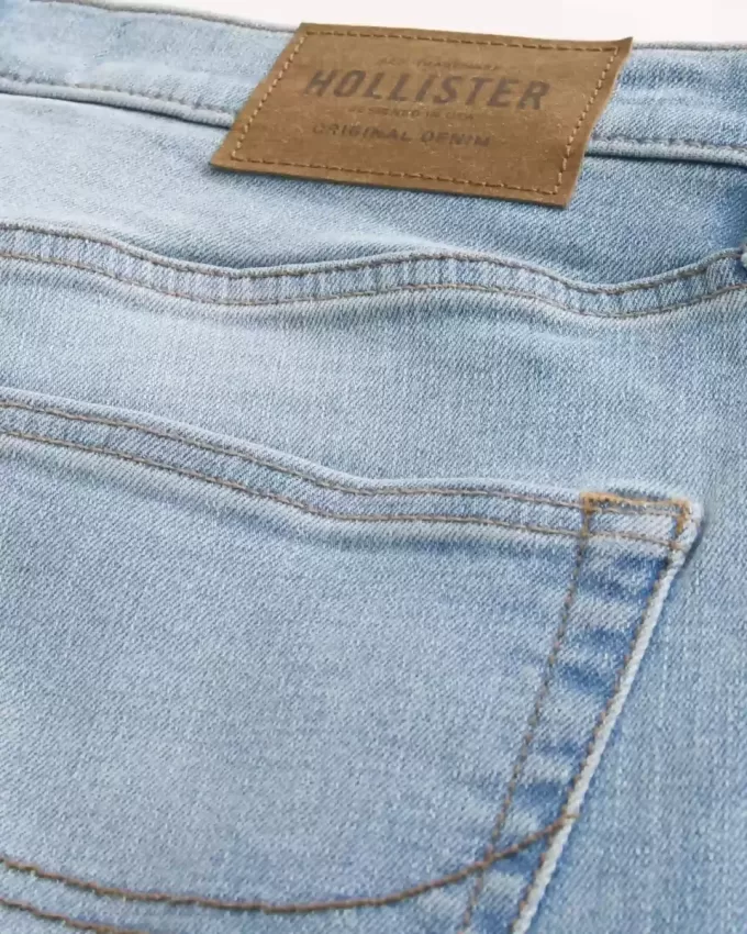 Blugi skinny atletici cu spalare usoara Blugi skinny atletici cu spalare usoara