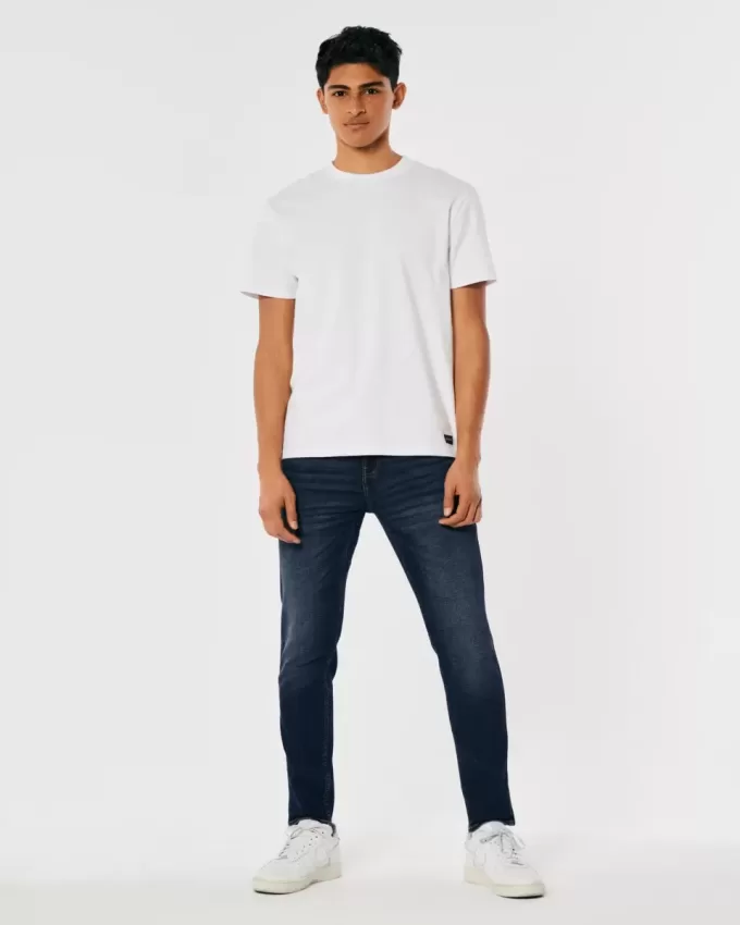 Blugi skinny atletici de culoare închisă Blugi skinny atletici de culoare închisă