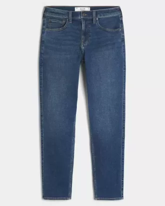 Blugi skinny atletici de culoare închisă
