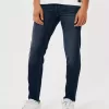 Blugi skinny atletici de culoare închisă Blugi skinny atletici de culoare închisă