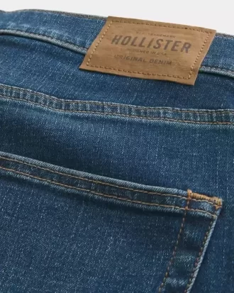 Blugi skinny atletici de culoare închisă