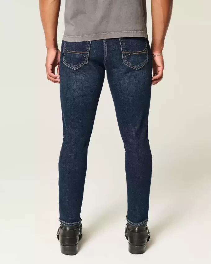 Blugi skinny atletici de culoare închisă Blugi skinny atletici de culoare închisă