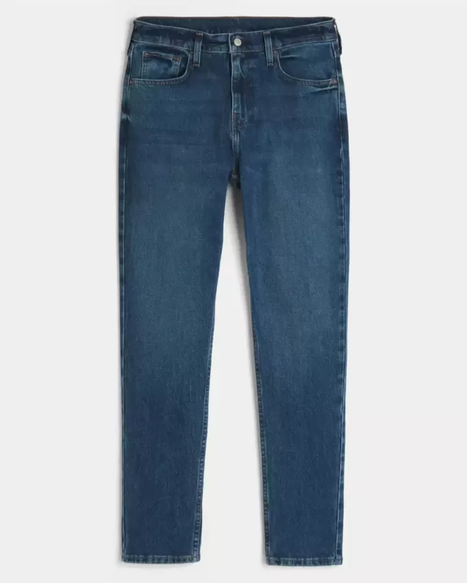 Blugi skinny atletici de culoare închisă Blugi skinny atletici de culoare închisă