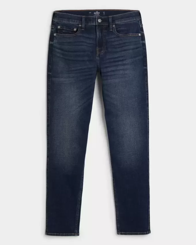 Blugi skinny atletici de culoare închisă Blugi skinny atletici de culoare închisă