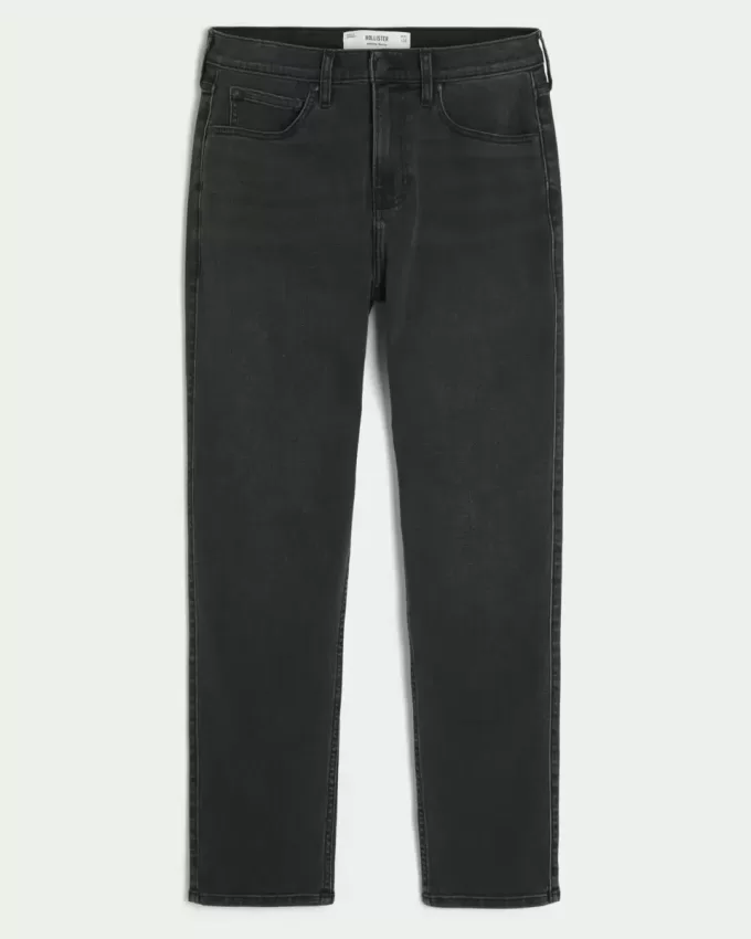 Blugi skinny atletici negri spălați Blugi skinny atletici negri spălați