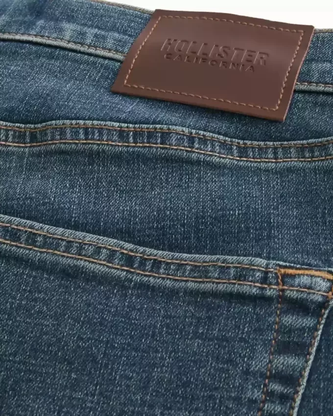 Blugi skinny cu spalare medie închisă Blugi skinny cu spalare medie închisă