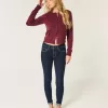 Blugi skinny cu talie medie, cu spalare inchisa Blugi skinny cu talie medie, cu spalare inchisa