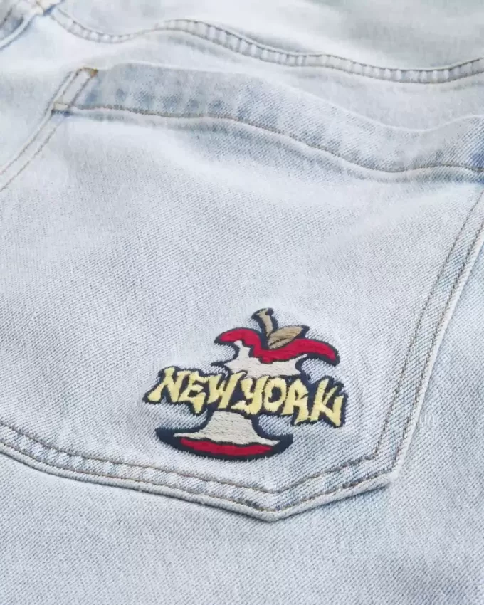 Blugi super largi New York cu spalare ușoară Blugi super largi New York cu spalare ușoară