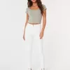 Blugi super skinny albi cu talie mare Blugi super skinny albi cu talie mare
