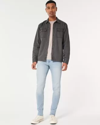 Blugi super skinny cu spalare usoara