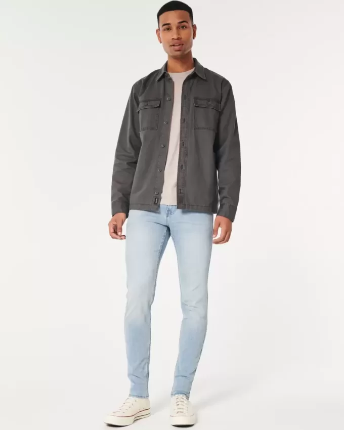 Blugi super skinny cu spalare usoara Blugi super skinny cu spalare usoara