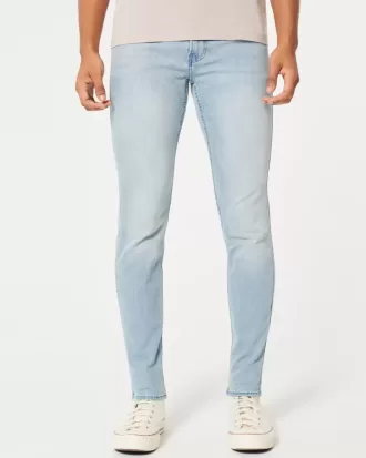 Blugi super skinny cu spalare usoara