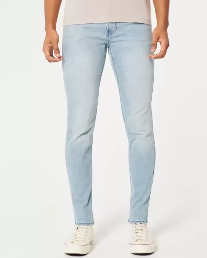Blugi super skinny cu spalare usoara Blugi super skinny cu spalare usoara