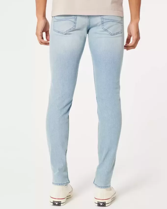 Blugi super skinny cu spalare usoara Blugi super skinny cu spalare usoara