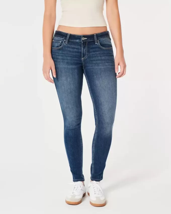 Blugi super skinny, cu talie joasă, curbate Blugi super skinny, cu talie joasă, curbate