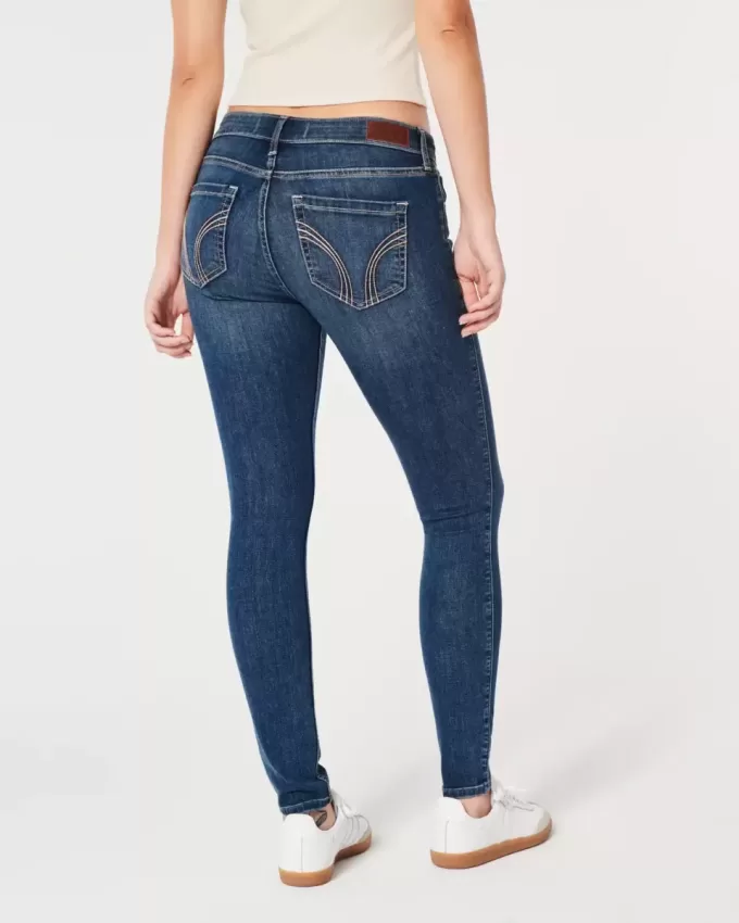 Blugi super skinny, cu talie joasă, curbate Blugi super skinny, cu talie joasă, curbate