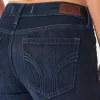 Blugi super skinny, cu talie joasă, spalat la culoare închisă Blugi super skinny, cu talie joasă, spalat la culoare închisă