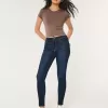 Blugi super skinny cu talie înaltă Blugi super skinny cu talie înaltă