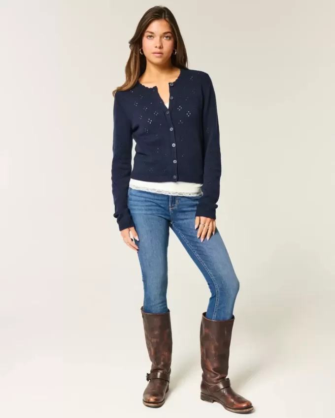 Blugi super skinny cu talie înaltă Blugi super skinny cu talie înaltă