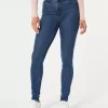 Blugi super skinny cu talie înaltă Blugi super skinny cu talie înaltă