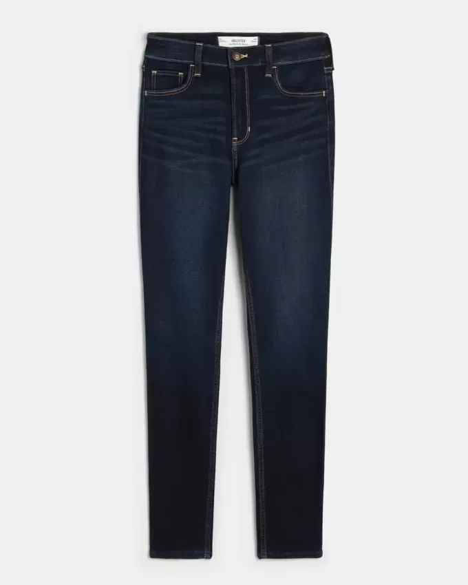 Blugi super skinny cu talie înaltă Blugi super skinny cu talie înaltă