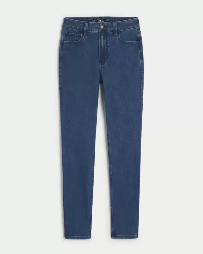 Blugi super skinny cu talie înaltă Blugi super skinny cu talie înaltă