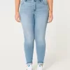 Blugi super skinny cu talie înaltă, cu spalare medie Blugi super skinny cu talie înaltă, cu spalare medie