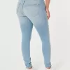 Blugi super skinny cu talie înaltă, cu spalare medie Blugi super skinny cu talie înaltă, cu spalare medie