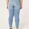 Blugi super skinny cu talie înaltă, cu spalare medie Blugi super skinny cu talie înaltă, cu spalare medie