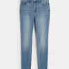 Blugi super skinny cu talie înaltă, cu spalare medie Blugi super skinny cu talie înaltă, cu spalare medie