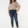 Blugi super skinny, cu talie înaltă, de culoare închisă Blugi super skinny, cu talie înaltă, de culoare închisă