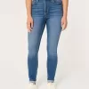 Blugi super skinny, cu talie înaltă, de culoare închisă Blugi super skinny, cu talie înaltă, de culoare închisă