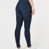 Blugi super skinny, cu talie înaltă, de culoare închisă
