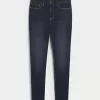 Blugi super skinny, cu talie înaltă, de culoare închisă Blugi super skinny, cu talie înaltă, de culoare închisă