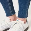 Blugi super skinny cu talie înaltă, rupte, cu spălare medie Blugi super skinny cu talie înaltă, rupte, cu spălare medie