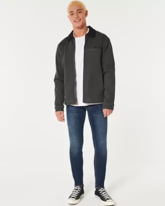 Blugi super skinny de culoare închisă