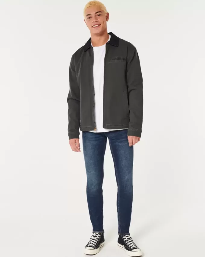 Blugi super skinny de culoare închisă Blugi super skinny de culoare închisă